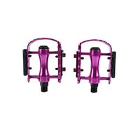 Pedali della piattaforma della bicicletta in alluminio, pedali della piattaforma della bicicletta della lega per la bici degli accessori della strada di BMX della montagna(rosa rossa)