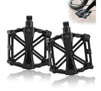 Pedali Flat MTB da 9/16 Pollici,Pedali MTB Flat in Lega di Alluminio Leggera con Perno Antiscivolo e Cuscinetti Scorrevoli,Piattaforma Pedale Bicicletta per Bici da Strada,BMX e Bici Pieghevoli