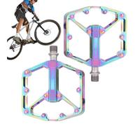 Pedali Flat per Bicicletta | per Ciclismo con Cuscinetti DU in Lega di Alluminio | Pedali Larghi Per Biciclette Da Montagna,per Uso Esterno Escursionismo Ciclismo Allenamento Viaggio Uomini Donne