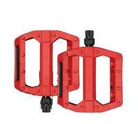 Pedali for bici da strada con cuscinetti Bicicletta pieghevole antiscivolo a scatto fisso Nylon resistente all'acqua Downhill Ultraleggero for parte 14 mm(Red)