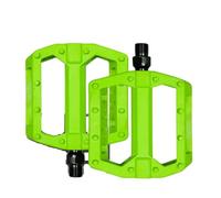 Pedali for bici da strada con cuscinetti Bicicletta pieghevole antiscivolo a scatto fisso Nylon resistente all'acqua Downhill Ultraleggero for parte 14 mm(Green)