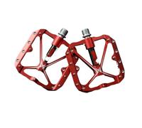 Pedali for bici piatti MTB Strada 3 cuscinetti sigillati Accessori for piattaforma larga for bicicletta da montagna Parte(Red-Black)