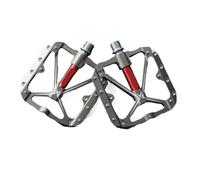 Pedali for bici piatti MTB Strada 3 cuscinetti sigillati Accessori for piattaforma larga for bicicletta da montagna Parte(Titanium-Red)