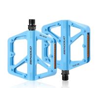 Pedali for biciclette in nylon a doppio du cuscinetto con accessori for biciclette riflettenti (blu)