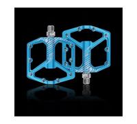 Pedali for mountain bike Pedali piatti for bicicletta antiscivolo e in lega di alluminio Cuscinetto sigillato da 9/16" Piattaforma leggera e ampia for mountain bike da strada(Blue)