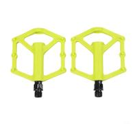 Pedali in nylon compatibili da 14 mm per mountain bike e bici da strada con design ultra sottile per massimizzare l'altezza da terra sui sentieri tecnici (verde)