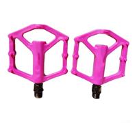 Pedali in nylon compatibili da 14 mm per mountain bike e bici da strada con design ultra sottile per massimizzare l'altezza da terra sui sentieri tecnici (viola)