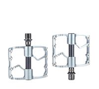 Pedali Mtb 3 cuscinetti pedale for bicicletta ultraleggero in fibra di carbonio asse cavo pedale strada ciclismo antiscivolo pedana accessori for bici Pedali Flat Mtb(Road Silver)