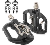Pedali MTB Clipless Flat Doppia Funzione Compatibile Con Shimano Bici, Con Tacch