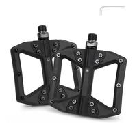 Pedali MTB con Piattaforma Nylon Larga Cuscinetto DU Acciaio Assale 14 P
