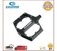 Pedali Mtb Flat Alluminio Exustar E-PB70 Bmx Enduro Freerider Nero 115x108mm