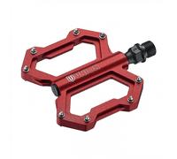 Pedali MTB Flat Freeride Alluminio Rosso SP1210 Leggeri Resistenti CNC