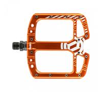 Pedali MTB Flat TMAC Tyler McCaul Arancio - Piattaforma Larga 110x105mm CNC