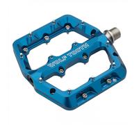 Pedali MTB Flat Waveform Large Blu Alluminio Leggeri Resistenti per Mountain Bike