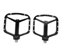 Pedali MTB in lega di alluminio dotati di doppio cuscinetto a sfera ampia piattaforma e design antiscivolo per trail riding (nero)