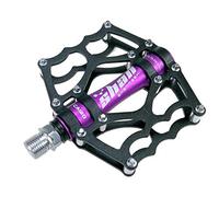 Pedali Mtb Mtb Montagne Mountain Bike Alluminio CNC Bike footrest Big Flat Ultralight Cycling BMX Pedale(Purple)