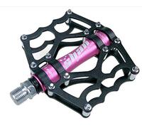 Pedali Mtb Mtb Montagne Mountain Bike Alluminio CNC Bike footrest Big Flat Ultralight Cycling BMX Pedale(Pink)
