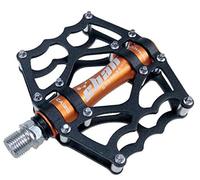 Pedali Mtb Mtb Montagne Mountain Bike Alluminio CNC Bike footrest Big Flat Ultralight Cycling BMX Pedale(Orange)