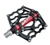 Pedali Mtb Mtb Montagne Mountain Bike Alluminio CNC Bike footrest Big Flat Ultralight Cycling BMX Pedale(Red)