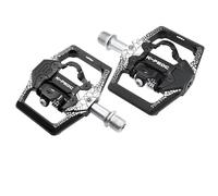Pedali Mtb Pedale for bicicletta a due usi 2 in 1 con accessori for blocco cuscinetto sigillato antiscivolo in alluminio da strada MTB tacchetta gratuita(KP-160 black)