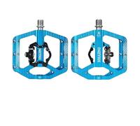 Pedali Mtb Pedale for bicicletta a due usi 2 in 1 con accessori for blocco cuscinetto sigillato antiscivolo in alluminio da strada MTB tacchetta gratuita(MZ-156 blue)