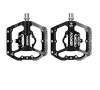 Pedali Mtb Pedale for bicicletta a due usi 2 in 1 con accessori for blocco cuscinetto sigillato antiscivolo in alluminio da strada MTB tacchetta gratuita(FK-150 black)