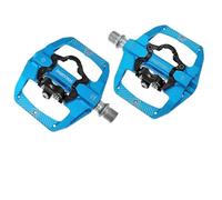 Pedali Mtb Pedale for bicicletta a due usi Tacchetto 2 in 1 for accessori for blocco cuscinetto sigillato antiscivolo in alluminio da strada MTB(MZ-159 blue)