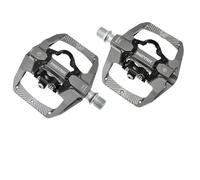 Pedali Mtb Pedale for bicicletta a due usi Tacchetto 2 in 1 for accessori for blocco cuscinetto sigillato antiscivolo in alluminio da strada MTB(MZ-159 titanium)