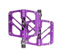 Pedali Mtb Pedale for bicicletta antiscivolo 3 cuscinetti Pedali Mtb piatti/piattaforma 9/16 "CNC Mountain Road Bike Pedal Ghiaia Parti di ciclismo(3 Bearing-Purple)