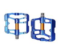 Pedali Mtb Pedale for bicicletta Pedali MTB antiscivolo Accessori for bici impermeabili applicabili piatti in lega di alluminio(S12-blue gold)