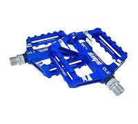 Pedali Mtb Pedali a bici piatti in lega di alluminio cuscinetti sigillati a pedale ultraleggero Du Cuscinetto CNC Pedale della bici non slip Mtb Accessori for bici da strada(Blue)