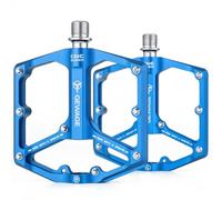 Pedali Mtb Pedali for bici piatti, pedali for bici MTB con piattaforma larga, in alluminio leggero, cuscinetti sigillati da 9/16" for strada, BMX, MTB(Blue)