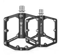 Pedali Mtb Pedali for bici piatti, pedali for MTB con piattaforma larga, in alluminio leggero, cuscinetti sigillati da 9/16" for strada, BMX(Noir)