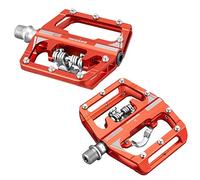 Pedali Mtb Pedali MTB for pedale automatico a clip for biciclette Platform Mountain Bike Mestest Mestenza a doppia funzione Misuratore di potenza(Orange)