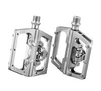 Pedali Mtb Pedali MTB for pedale automatico a clip for biciclette Platform Mountain Bike Mestest Mestenza a doppia funzione Misuratore di potenza(Silver)