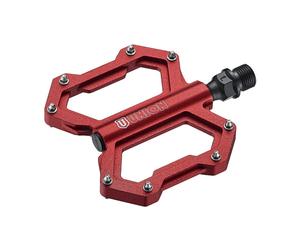 PEDALI MTB UNION SP-1210 FLAT ALLUMINIO CNC ROSSO 104X100MM 304G