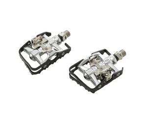 Pedali MV-TEK DUAL FUNCTION 95x65mm perno su cuscinetti nero/silver