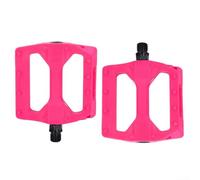 Pedali per bici a doppio cuscinetto progettati per uso in montagna e su strada, struttura leggera e in nylon (rosa)