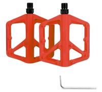 Pedali per bici con filettatura da 2,2 cm costruiti con nylon e fibra di vetro, con cuscinetti sigillati Dual DU e design a piastra larga per una maggiore stabilità e controllo (arancione)