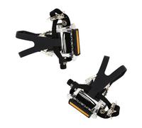 Pedali per bici da strada in alluminio con fermapiedi