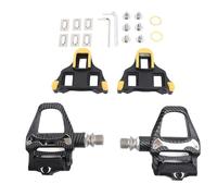 Pedali per bici da strada senza clip, pedali leggeri in lega di alluminio compatibili con -SL, con tacchetti e disco di bloccaggio, design a bloccaggio automatico per prestazion