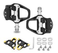 Pedali per Bici, Pedali per Mountain Bicicletta da 9/16 Pollici, Pedali con Chiave Rimovibile e 1 Paio di Tacchette di Bloccaggio, Ampia Piattaforma e Peso Leggero dei Pedali