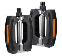 Pedali per bicicletta City/Trekking Comfort, antiscivolo, set di pedali per bici da città, trekking, e-bike, riflettori, taglia unica EU (613/nero)