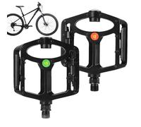 Pedali Per Bicicletta Da Strada | Componente in Alluminio Antiscivolo | Pedali da Bicicletta con Illuminazione a LED | per Ciclisti e Riders, per la Pratica del Ciclismo su Strada e Montagna, per l'Ou
