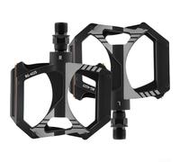 Pedali per bicicletta fuoristrada, con design impermeabile e guarnizione antipolvere e doppia boccola DU per un supporto stabile del piede (nero)