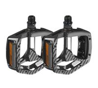 Pedali Per Bicicletta Pedali for bicicletta Piattaforma in lega di alluminio universale larga con catarifrangenti for bici da strada di montagna(Black)