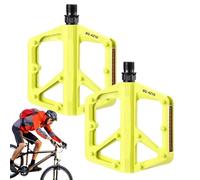 Pedali per Bicicletta - Pedali Piatti Largi,Accessori Leggeri E Antiscivolo Con Strisce Riflettenti Per Ciclisti Uomini E Donne Per Pendolarismo, Città, Uso Interno, Esercizio Fisico E