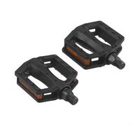 Pedali per bicicletta per bambini, 12 mm/14 mm, in plastica ABS, leggeri, piatti e antiscivolo, con area del piede allargata e piastre riflettenti, per biciclette per bambini (12 mm)