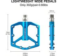 Pedali per bicicletta ROCKBROS Pedali per bici da strada Pedali con piattaforma in alluminio Pedali per bicicletta ultraleggeri antiscivolo 9/16 pollici per MTB E-Bike, City Bike.