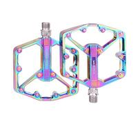 Pedali per bicicletta, set di pedali per bici 9/16 antiscivolo in alluminio di ricambio per bici da strada/mountain bike BMX MTB Spin Bike (colorati)
